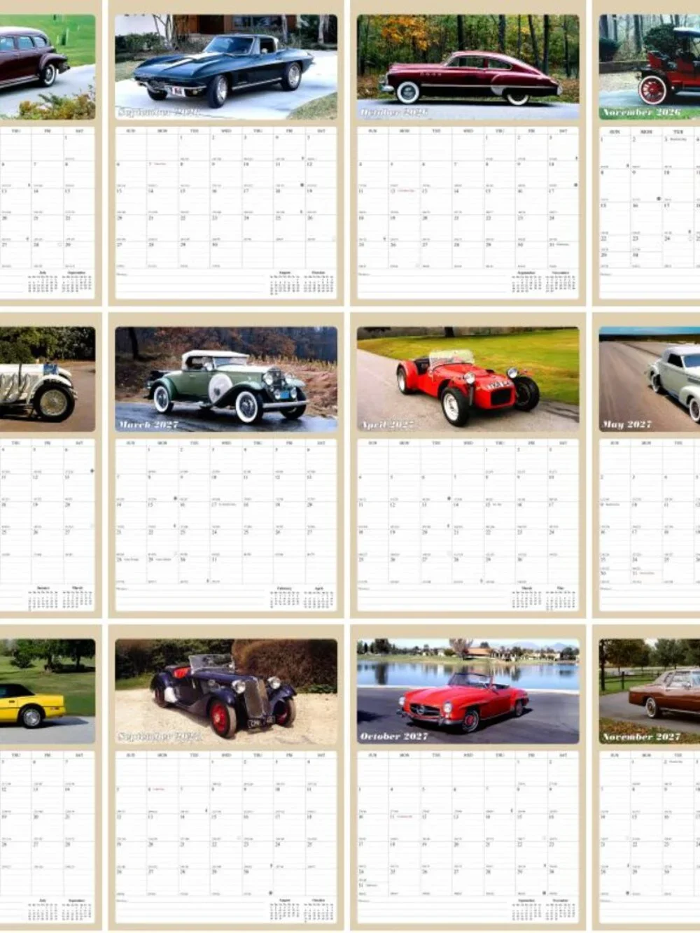 2026 - 2027 Calendar Magnetic Peel & Stick 18 Months 8.5
